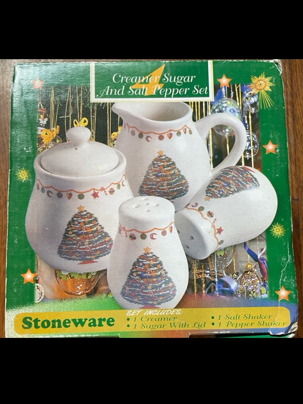 Vintage Stoneware Christmas Holiday Set